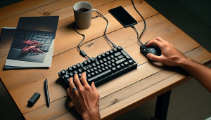 sur un clavier cherry utiliser un adapter logitech