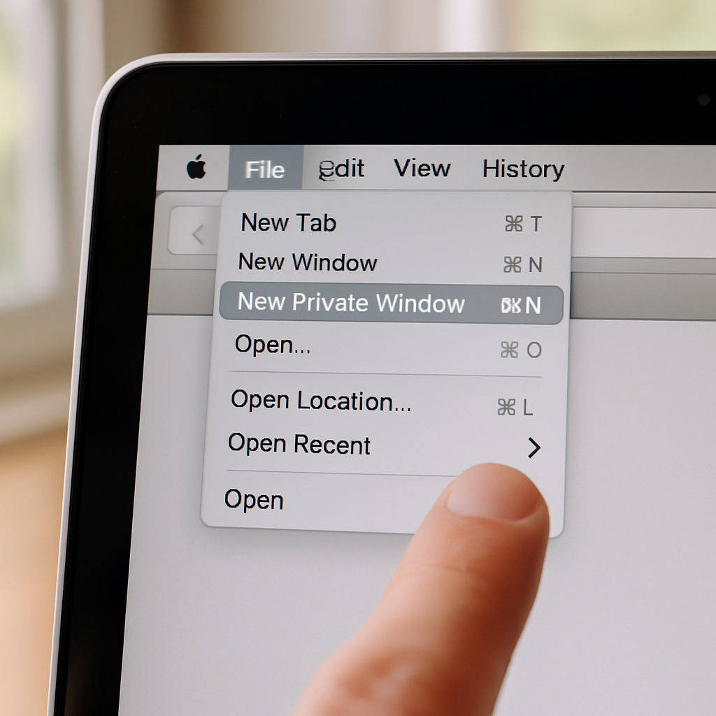 comment se mettre en navigation privée sur mac